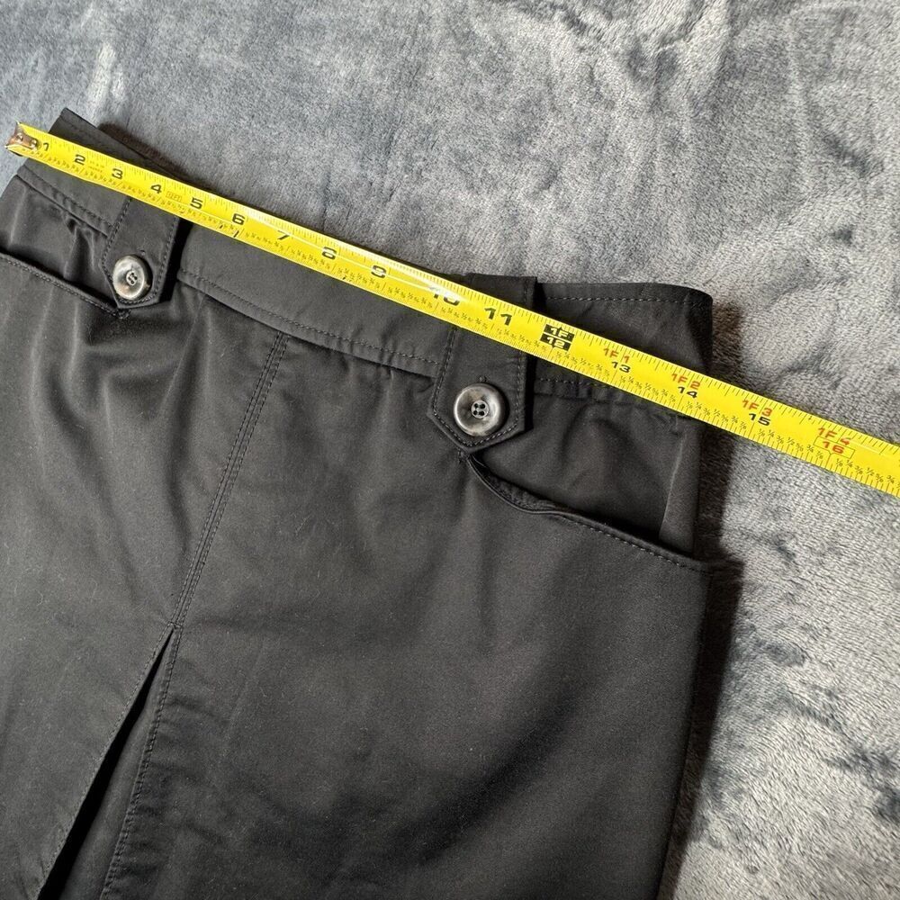 White House Black Market Skirt 4 Black Cotton Rayon Spandex Very Good Pre-Owned - Picture 10 of 11